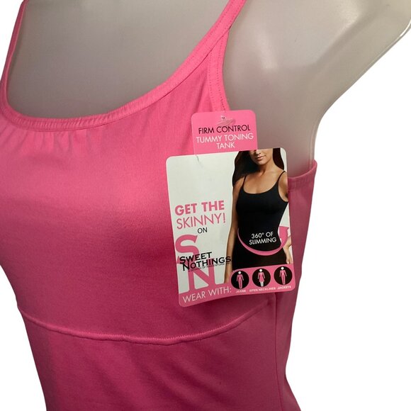 Sweet Nothings Womens Firm Control Tummy Toning Tank Top Medium Pink slimming - Picture 2 of 8